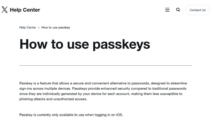 尼玛苹果维修店铺分享iOS用户如何通过通行密钥(Passkey)登录 